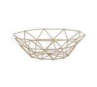 JINGYAN Carrelli portafrutta Cesto di frutta in metallo Snack Pane Ciotole per verdure Cucina Uova Porta dessert Alzata per torta(Gold)