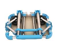 JINGYAN Carrelli portaoggetti da cucina Bagagliaio completamente pieghevole in acciaio inox Capacità portante bagagli Valigia trolley facile da trasportare Zaini carrelli della spesa(Blue)