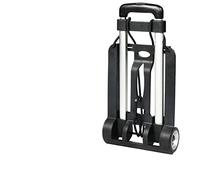 JINGYAN Carrelli portaoggetti da cucina Carrello portante in lega di alluminio della spesa pieghevole Rimorchio per bagagli Asta trazione regolabile(Trailer load 30kg)