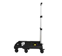 JINGYAN Carrelli portaoggetti da cucina Extended Pull Cart Shopping Cart Carrying Grocery Shopping Bag Outdoor Camping Folding Trolley Home Shopping Trailer The Market