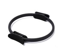 JINGYAN Cerchi Fitness Yoga Ring Kit Professional Pilates Muscle Exercise Magic Circle Wrap Slimming Body Building Fitness Accessories(Schwarz)