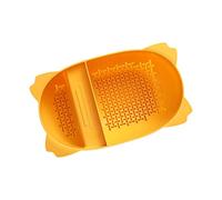 JINGYAN Cestello di Scarico Cestello di Scarico per lavello da Cucina Lavello a Sella Cibo Catcher Scolapiatti per Frutta per Filtro Rifiuti Zuppa Cremagliera Spugna(Yellow)