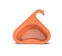 JINGYAN Cestello di Scarico Kitchen Leftover Sink Strainer Sink Swan Drain Basket General Fruit And Vegetable Drain Basket Multifunctional Drain Basket(Orange)