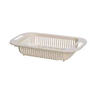 JINGYAN Cestello di Scarico Scolapiatti a Scomparsa Gadget da Cucina creatività Stoviglie Asciugatrice Lavaggio Verdure Bacino della Frutta Cestello Filtro Casa Conservazione degli Alimenti(Brown)