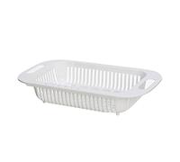 JINGYAN Cestello di Scarico Scolapiatti a Scomparsa Gadget da Cucina creatività Stoviglie Asciugatrice Lavaggio Verdure Bacino della Frutta Cestello Filtro Casa Conservazione degli Alimenti(White)