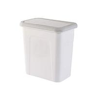 JINGYAN Cestini per la Carta Cestino, Pendere Porta Pattumiera Push-Top Garbage Trash Can Automatico Ritorno Coperchio credenza della Cucina Bidone della Spazzatura(White)