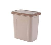 JINGYAN Cestini per la Carta Cestino, Pendere Porta Pattumiera Push-Top Garbage Trash Can Automatico Ritorno Coperchio credenza della Cucina Bidone della Spazzatura(Brown)