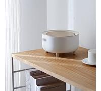 JINGYAN Cestini per la Carta Desktop Mini Cestino può Design ad Alto Piede con Tappetino Antiscivolo pressa Il Coperchio in Fibbia Elastica Home Car Secchio di stoccaggio della casa