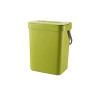 JINGYAN Cestini per la carta Trash Can Kitchen Garbage Holder Bathroom Hanging Wall Mounted Storage Bucket Rectangular Desktop Bin Container Garbage Bin(3L,Green)