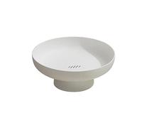 JINGYAN Cesto di frutta e piatto di frutta Fruit Dish Round Drain Fruit Basket Modern Style Container for Kitchen Counter Table Centerpiece Decorative Home Decor(White)