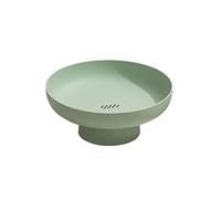 JINGYAN Cesto di frutta e piatto di frutta Fruit Dish Round Drain Fruit Basket Modern Style Container for Kitchen Counter Table Centerpiece Decorative Home Decor(Green)