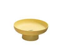 JINGYAN Cesto di frutta e piatto di frutta Fruit Dish Round Drain Fruit Basket Modern Style Container for Kitchen Counter Table Centerpiece Decorative Home Decor(Yellow)