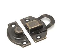 JINGYAN Chiavistelli e catenacci per porte Chiusure a scatto per scatola Portagioie in ferro antico Lucchetto Hasp Bloccato Scatola regalo per vino in legno Fibbia per borsa Accessori hardware