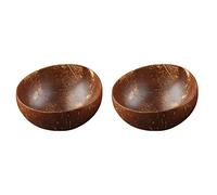 JINGYAN Ciotola Coconut Bowl, Wooden Tableware, Coconut Kitchen Supplies, Rice, Ramen, Salad, Home Decoration Tableware