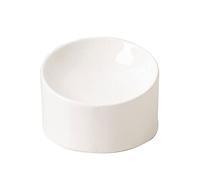 JINGYAN Ciotole per Cani Ceramic Bowl with Oblique Mouth And Shallow Mouth Pet Bowl(White)
