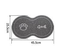 JINGYAN Ciotole per Cani Heightened Cat Dog Ceramic Anti-Choking Slow-Food Bowl Neck Slow-Feeder Anti-Skid Anti-overturning Small Dog Plate(Placemat-1)