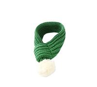 JINGYAN Collari Standard per Cani Calda Sciarpe di Cane Inverno Carino Snowball Pet Bow Cravatta Collo Piccolo/Cucciolo Gatti Sciarpa Chihuahua Grooming Sciarpa 3 Colori(Green,41cm)