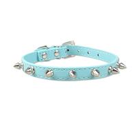 JINGYAN Collari Standard per Cani Collari Collar Collar Collar Cats Collari for Cani in Cuoio for Cani a Spillo for Piccoli Cani mediocchi Cats Chihuahua 5 Colori(Blue,S)