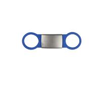 JINGYAN Collari Standard per Cani Pet Dog Tag Silicone Stainless Steel Dog ID Tag Engraved Dog Collar Anti-Lost Pet Nameplate Tags for Dog Cat Tensile Rubber(Blue)