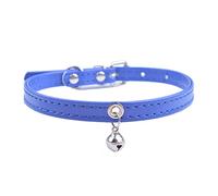 JINGYAN Collari Standard per Cani Puppy Collar for Small Dogs Adjustable Pet Collars with Bell for Small Medium Cats Size XXS XS S Purple Black White Pink(Blue)