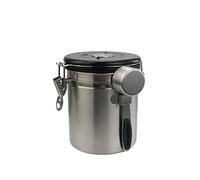 JINGYAN Contenitori per la conservazione del caffè Coffee Bean Stainless Steel Exhaust Valve Canister Sugar Kitchen Sealed Can Vacuum Jar Food Tea Storage Container Pot Home