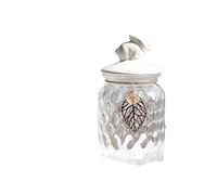 JINGYAN Contenitori per la conservazione del caffè Rabbit Glass Candy Jar Food Sealed Jar Home Jewelry Cotton Swab Storage Box Aromatherapy Bottle Food Container Home Decoration