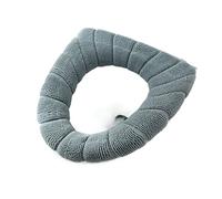 JINGYAN Copriwater 1 pz Inverno Caldo Coprivaso Coprivaso Closestool Tappetino Lavabile Accessori per Il Bagno Lavoro a Maglia Colore Puro Morbido O-Forma Pad Sedile del Water(Gray)