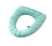 JINGYAN Copriwater 1 pz Inverno Caldo Coprivaso Coprivaso Closestool Tappetino Lavabile Accessori per Il Bagno Lavoro a Maglia Colore Puro Morbido O-Forma Pad Sedile del Water(Green)