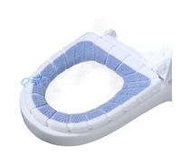 JINGYAN Copriwater Coprisedile per WC Bagno Cuscino per WC in Peluche Universale Famiglia Caldo Morbido Addensare Coprisedile per WC Scaldavivande Tappetino per Sgabello(Blue)