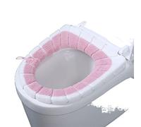 JINGYAN Copriwater Coprisedile per WC Bagno Cuscino per WC in Peluche Universale Famiglia Caldo Morbido Addensare Coprisedile per WC Scaldavivande Tappetino per Sgabello(Pink)