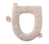 JINGYAN Copriwater Coprisedile per WC da Bagno Cuscino per WC in Peluche Universale Cuscino per WC per Uso Domestico Caldo Morbido Addensare Coprisedile per WC Warmer Closestool Mat(Rice Palm)