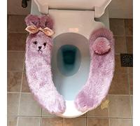 JINGYAN Copriwater Toilet Cartoon Cartoon Carino Coniglio Peluche a Due Pezzi con Coniglio Bianco Impermeabile, Coniglio Rosa(Pink Rabbit)