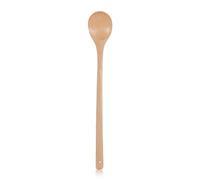 JINGYAN Cucchiai da cucina 1Pc Wooden Long Handle Spoon Round Natural Solid Wood Soup Scoops Dessert Porridge Tea Coffee Spoons Tableware Kitchen Supplies(New 1)