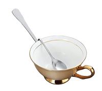 JINGYAN Cucchiaini da caffè 1pc Stainless Steel Coffee Spoon Creative Hang On Teaspoon Dessert Stirring Grains Milk Tea Scoop Wedding Gifts Tableware