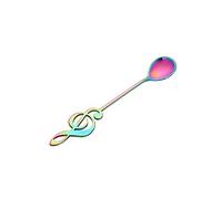 JINGYAN Cucchiaini da caffè 304 Stainless Steel Spoon Musical Notes Coffee Stirring Mug Music Bar Ice Cream Creative Cutlery Tableware(G)