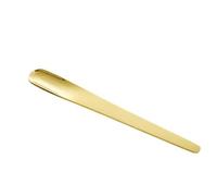 JINGYAN Cucchiaini da caffè 401 stainless steel household tea shop cafe scoop spoon, long handle for dessert coffee fruit ice cream mash cuillere(Gold)