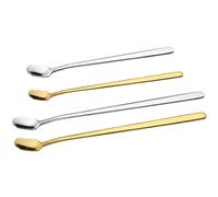 JINGYAN Cucchiaini da caffè 4PCS Mixing Spoon Long Handle Stainless Steel Cocktail Coffee Scoops Tools Bar Appliances