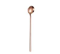JINGYAN Cucchiaini da caffè Stainless Steel Coffee Spoon Round Head spoon Spoons Honey Dessert Gift Mixing 17.5cm(Rose Gold)