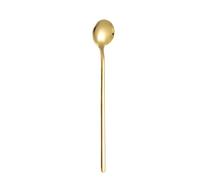 JINGYAN Cucchiaini da caffè Stainless Steel Coffee Spoon Round Head spoon Spoons Honey Dessert Gift Mixing 17.5cm(Gold)