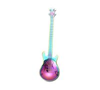 JINGYAN Cucchiaini da caffè Stirring Spoon Guitar Shape Stainless Steel Coffee Spoons Teaspoon Set Cake Ice Cream Scoop Kit Tableware(Purple)