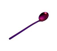 JINGYAN Cucchiaini da caffè Vacuum Plating Stainless Steel Coffee Spoon Long Handle Tea Spoons Kitchen Hot Drinking Flatware Drop Shipping(Purple)