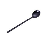 JINGYAN Cucchiaini da caffè Vacuum Plating Stainless Steel Coffee Spoon Long Handle Tea Spoons Kitchen Hot Drinking Flatware Drop Shipping(Schwarz)