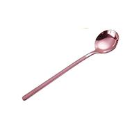 JINGYAN Cucchiaini da caffè Vacuum Plating Stainless Steel Coffee Spoon Long Handle Tea Spoons Kitchen Hot Drinking Flatware Drop Shipping(Rose gold)