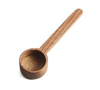 JINGYAN Cucchiaini da caffè Wooden Coffee Scoop Measuring Spoon Black Walnut Wood Kitchen For Sugar Spice Powder Accessories(A)