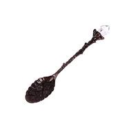 JINGYAN Cucchiaini da tè Carved Flower Crystal Coffee Teaspoon Colors Milk Spoon Ice Cream Tea Sugar Stirring Kitchen Accessory