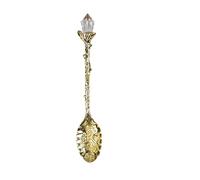 JINGYAN Cucchiaini da tè Coffee Spoon Carved Flower Teaspoon Crystal Milk Ice-Cream Sugar Cake Kitchen Accessories