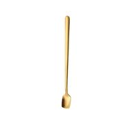 JINGYAN Cucchiaini da tè Coffee Spoon Square-Headed Teaspoon Long Handle Stainless Steel Cute Small Dessert Milk Tea Kitchen Tableware