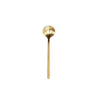 JINGYAN Cucchiaini da tè Gold Spoon Stainless Steel Round Silver BlackTea Coffee For Ice Cream Dessert Rosegold Long Handled Cutlery Kitchen