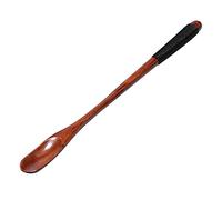 JINGYAN Cucchiaini da tè Long Handle Flower Tea Spoon Wrapped Wooden Wood Winding for Kitchen