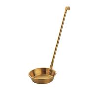 JINGYAN Cucchiaini da tè Long Handle Stainless Steel Round Meat Pie Spoon Fried Food Ladle Serving Kitchen